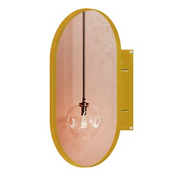ELEMENT ACE Oval Recessed Medicine Cabinet with Mirror and Adjustable Shelves