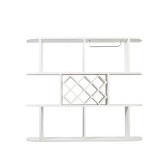 ELEMENT ACE Large Wall Mounted Three Tier Rustic Bottle Storage Shelf Display Rack