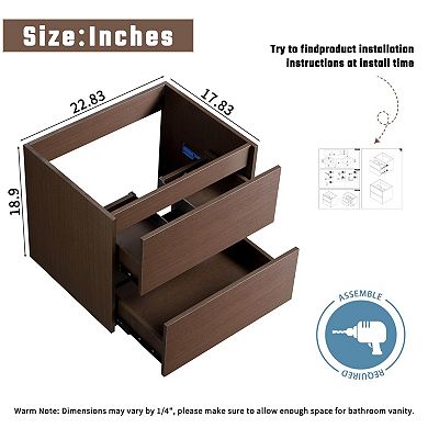 ELEMENT ACE Wall-Mounted Bathroom Vanity with Soft-Close Drawer and Premium Slides