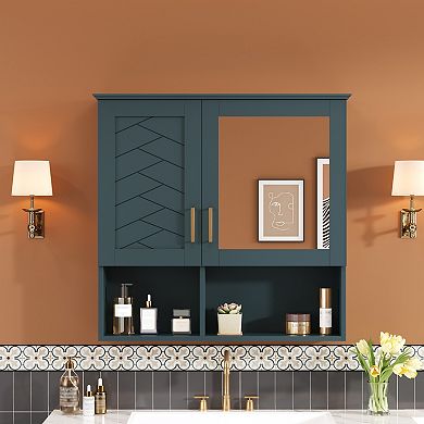 ELEMENT ACE 2-in-1 Wall Mounted Mirror Cabinet with Adjustable Shelves and Soft Close Doors