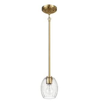 ELEMENT ACE Single Pendant Chain Hanging Light with Clear Glass Shade