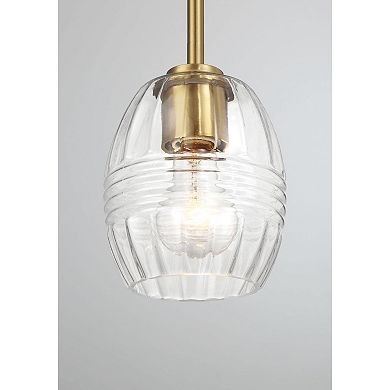 ELEMENT ACE Single Pendant Chain Hanging Light with Clear Glass Shade
