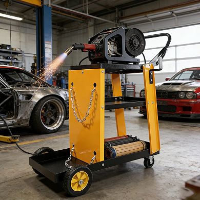 ELEMENT ACE Heavy-Duty Multi-Tier Welding Cart with Increased Storage Space