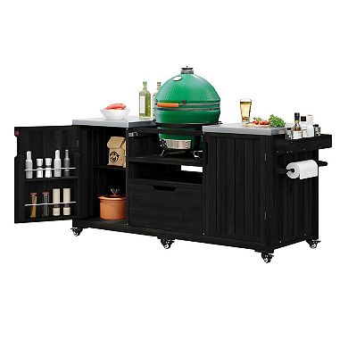 ELEMENT ACE Outdoor Kitchen Island for Tabletop Grills with Stainless Steel Top