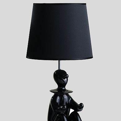ELEMENT ACE Modern Clown Figurine Table Lamp with Semi Drum Shade