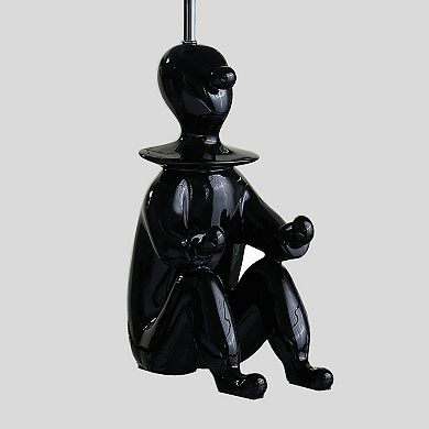 ELEMENT ACE Modern Clown Figurine Table Lamp with Semi Drum Shade