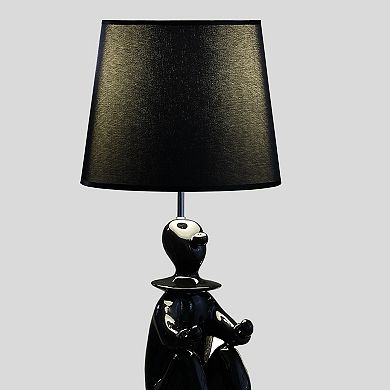 ELEMENT ACE Modern Clown Figurine Table Lamp with Semi Drum Shade