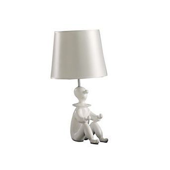 ELEMENT ACE Modern Clown Figurine Table Lamp with White Shade