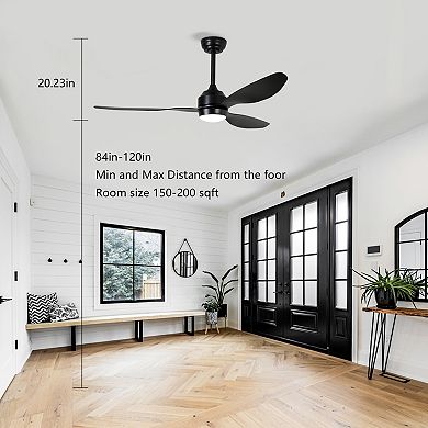 ELEMENT ACE 52-Inch Ceiling Fan with Light Remote Control DC Motor Quiet Operation