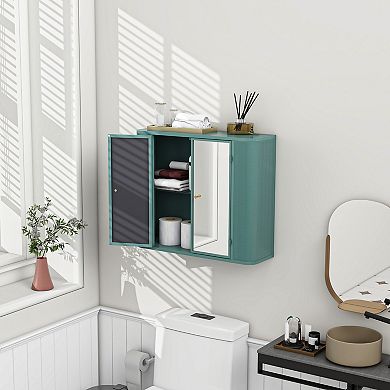 ELEMENT ACE Wall-Mounted Bathroom Cabinet with Mirror and Open Shelf