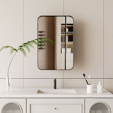 ELEMENT ACE Recessed Metal Framed Medicine Cabinet with Mirror and Adjustable Shelves