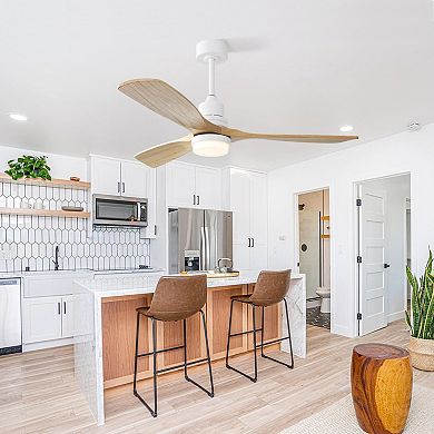 ELEMENT ACE 52 Inch Indoor Ceiling Fan with Dimmable LED Light and Remote Control