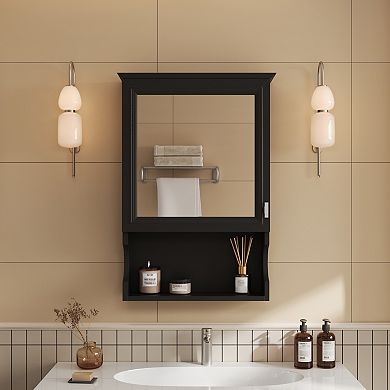 ELEMENT ACE Wall Mounted Mirror Medicine Cabinet with Storage Shelves
