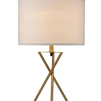 ELEMENT ACE Mid-Century Modern Metal Table Lamp with Hourglass Design