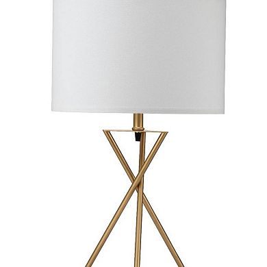 ELEMENT ACE Mid-Century Modern Metal Table Lamp with Hourglass Design