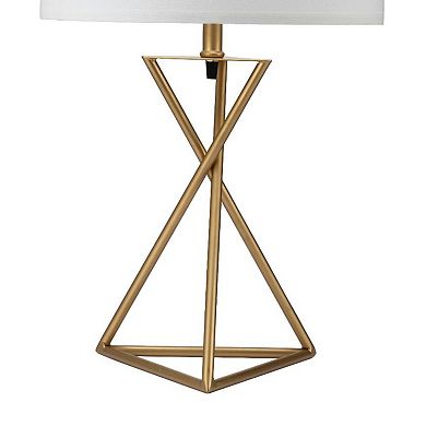 ELEMENT ACE Mid-Century Modern Metal Table Lamp with Hourglass Design