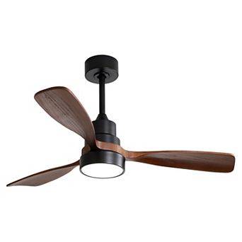 ELEMENT ACE 48 Inch Solid Wood Ceiling Fan with Remote Control and Reversible DC Motor