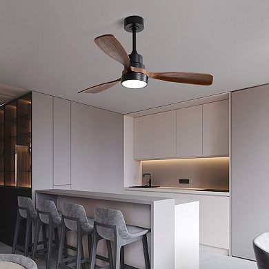 ELEMENT ACE 48 Inch Solid Wood Ceiling Fan with Remote Control and Reversible DC Motor