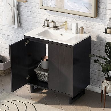 ELEMENT ACE 30-Inch Bathroom Vanity Set with Sink and Storage Cabinet