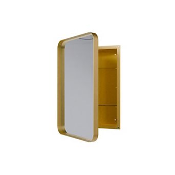 ELEMENT ACE Recessed Metal Framed Medicine Cabinet with Mirror and Adjustable Shelves