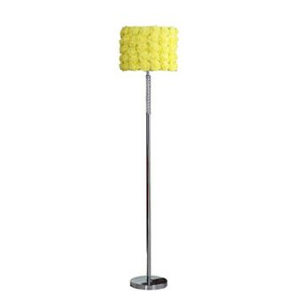 ELEMENT ACE Twisted Acrylic and Metal Floor Lamp with Decorative Rose Shade