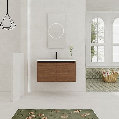 ELEMENT ACE 36-Inch Bathroom Vanity with Integrated Sink and Two-Door Cabinet