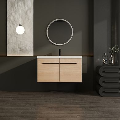 ELEMENT ACE 36-Inch Bathroom Vanity with Integrated Sink and Two-Door Cabinet