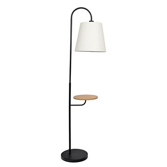 ELEMENT ACE Modern Floor Lamp with Rotary Switch and Wood Table