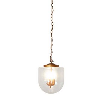 ELEMENT ACE Three-Light Pendant Lamp with Glass Globes and Metal Fixture