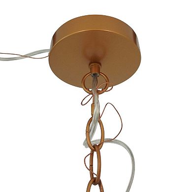 ELEMENT ACE Three-Light Pendant Lamp with Glass Globes and Metal Fixture