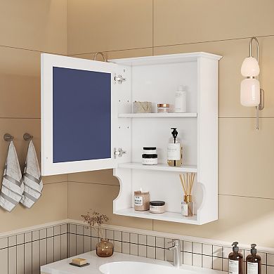 ELEMENT ACE Wall Mounted Mirror Medicine Cabinet with Storage Shelves