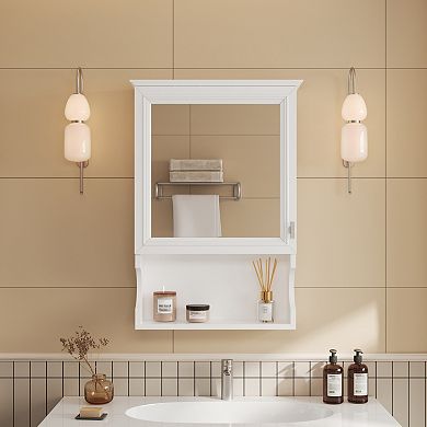 ELEMENT ACE Wall Mounted Mirror Medicine Cabinet with Storage Shelves
