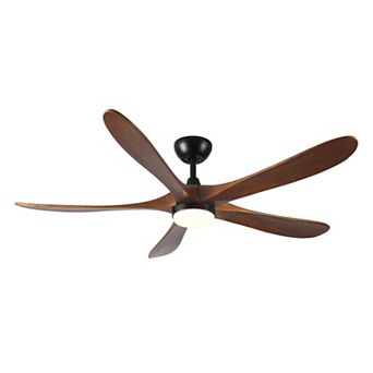 ELEMENT ACE 52 Inch Solid Wood Ceiling Fan with Integrated LED Light Kit