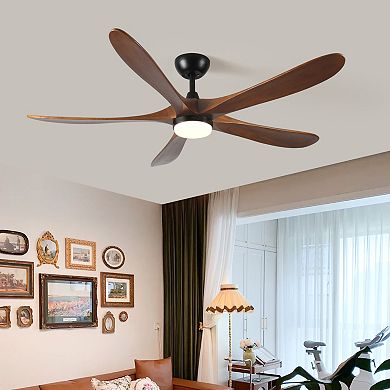 ELEMENT ACE 52 Inch Solid Wood Ceiling Fan with Integrated LED Light Kit