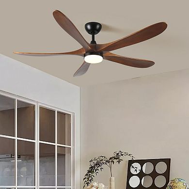ELEMENT ACE 52 Inch Solid Wood Ceiling Fan with Integrated LED Light Kit