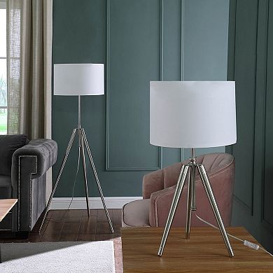 ELEMENT ACE Adjustable Tripod Table Lamp with Drum Shade for Modern Interiors