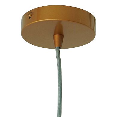 ELEMENT ACE Modern Style Pendant Lamp with Ribbed Glass Shade and Adjustable Height