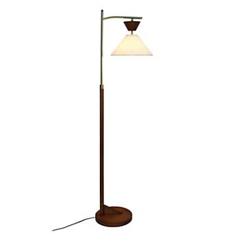 ELEMENT ACE Contemporary Floor Lamp with Cone Shade and Foot Switch for Living Room