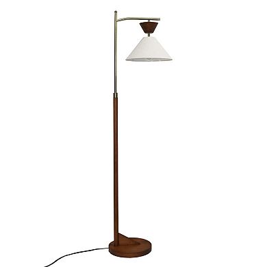 ELEMENT ACE Contemporary Floor Lamp with Cone Shade and Foot Switch for Living Room