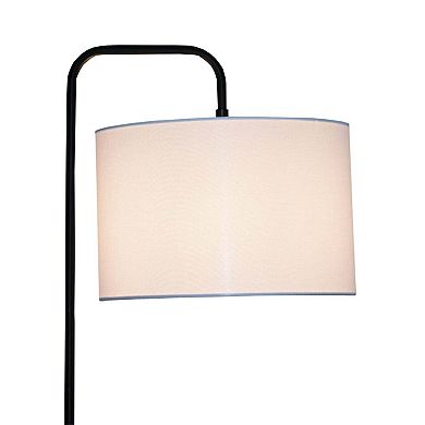 ELEMENT ACE Modern Curved Arc Floor Lamp with Cylinder Shade for Ambient Lighting