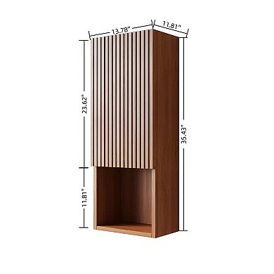 ELEMENT ACE Wall Mounted Narrow Storage Cabinet with Door and Shelves for Small Spaces