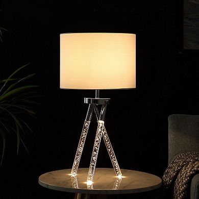 ELEMENT ACE Mid Century Acrylic Leg Table Lamp with Integrated LED Lighting