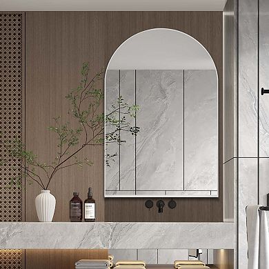 ELEMENT ACE Arched Recessed Medicine Cabinet with Mirror and Adjustable Shelves