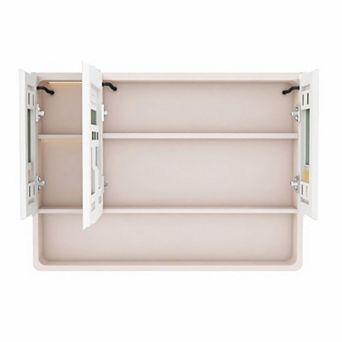 ELEMENT ACE Aluminum Bathroom Medicine Cabinet with LED Lighting and Defogging Function