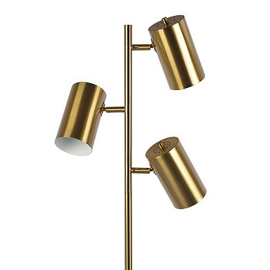ELEMENT ACE Triple Spot Floor Lamp with Rotary Switch and Metal Block Base