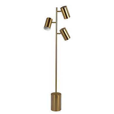 ELEMENT ACE Triple Spot Floor Lamp with Rotary Switch and Metal Block Base