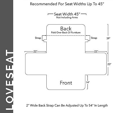 Elegant Comfort Leaves Design Reversible Smart Loveseat Furniture Protectors