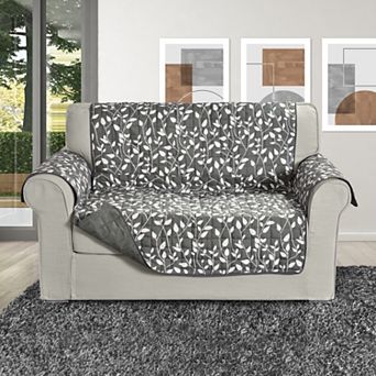 Elegant Comfort Leaves Design Reversible Smart Loveseat Furniture Protectors