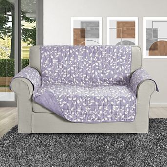 Elegant Comfort Leaves Design Reversible Smart Loveseat Furniture Protectors