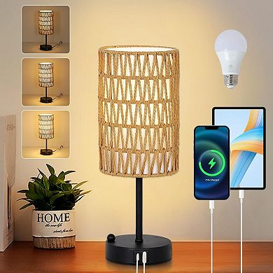 ELEMENT ACE Touch Table Lamp with USB Charging Port and Phone Stand